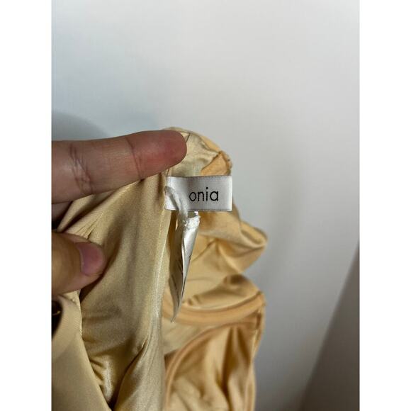 Onia Womens Solid One Piece Swimwear Solid Sandy Size X-Small MSRP $185 - Picture 5 of 7